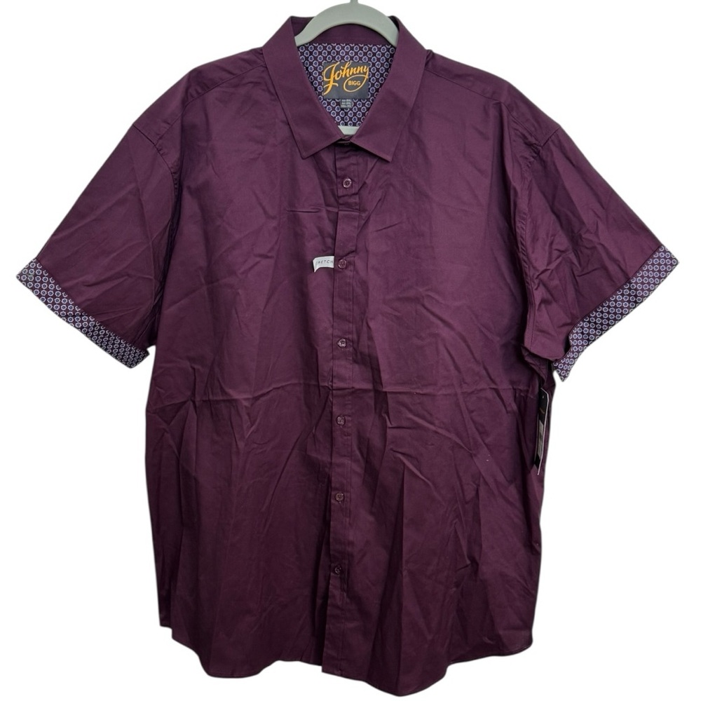 Johnny Bigg‎ Men's Casual Button Down Shirt in Rich Purple Size XL